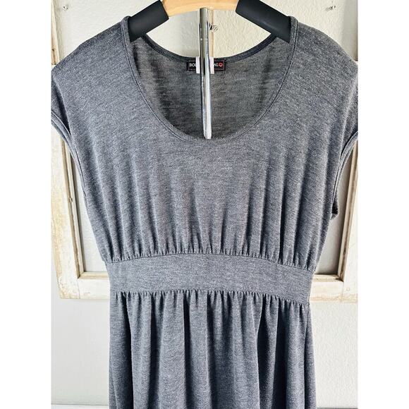 vintage y2k Body Central Dark gray Cap Sleeves grunge boho babydoll dress M - Picture 2 of 8